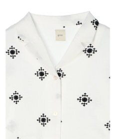 CRAFT STANDARD BOUTIQUE パネル刺繍開襟シャツ