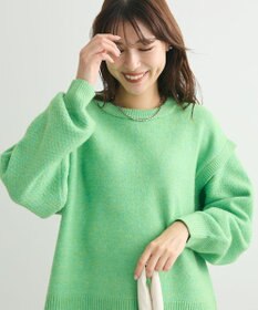 Green Parks 袖かのこニットプルオーバー