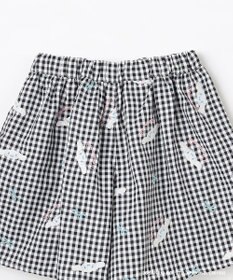 ANY KIDS 【シナモロール×ANY KIDS】刺繍 ギンガムキュロット