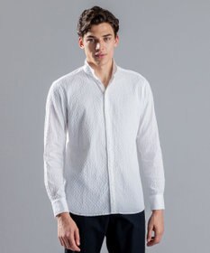 JOSEPH HOMME トライジャガードストレッチ　ウィングカラーシャツ