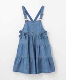 ANY KIDS ティアード デニムジャンパースカート
