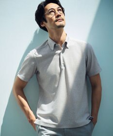 GOTAIRIKU 麻混・襟しっかり【洗える/通気性】ノルマンディーリネン ボタンダウンポロシャツ(25年モデル)