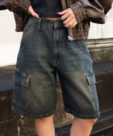 WEGO ヴィンテージウォッシュカーゴハーフパンツ