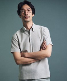 GOTAIRIKU 麻混・襟しっかり【洗える/通気性】ノルマンディーリネン ボタンダウンポロシャツ(25年モデル)