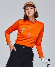 PW CIRCULUS 【イージーケア / 軽量 / 一枚でサマになる】【WOMEN】ロゴモックネック オレンジ系