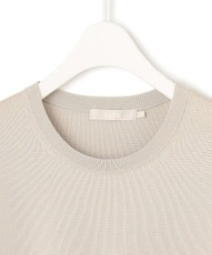 ICB L 【WEB限定・洗える】シンセティックヤーンスムース ペプラムニット