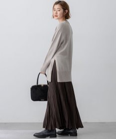 23区 【見上愛さん着用/Oggi掲載/洗える】カシミヤブレンド サイドジップ  ニットチュニック