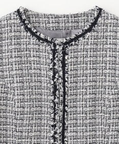 ANY ファンシーラメツイード ノーカラージャケット