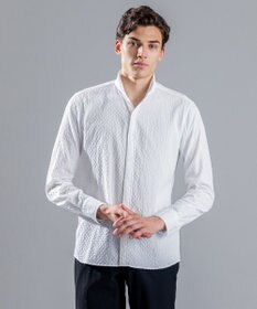 JOSEPH HOMME トライジャガードストレッチ　ウィングカラーシャツ