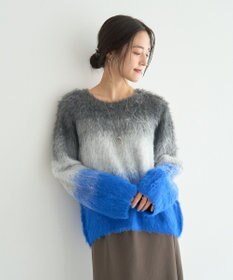 YECCA VECCA グラデーションシャギーニット