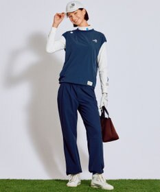 PW CIRCULUS 【撥水加工 / 小さくまとまる】【UNISEX】オーバーサイズ パッカブルベスト ゴルフウェア メンズ レディース