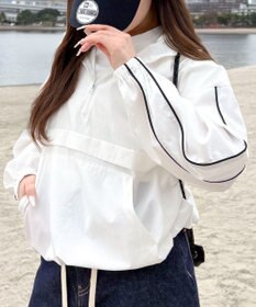 WEGO 【日焼け対策/セットアップ対応】ラッシュガードラインアノラックパーカー