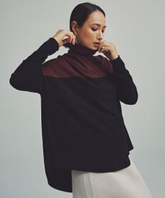 ICB L 【洗える】 ヴィスコースワイド タートルネックプルオーバー