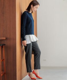組曲 S 【WEB限定カラーあり】ウールライクストレッチ イージーパンツ