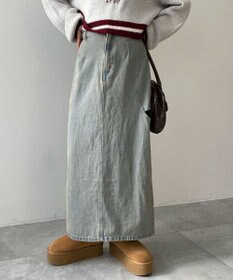 WEGO サークルカットレイヤードデニムロングスカート