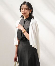 UNFILO リネンレーヨン ノースリーブブラウス