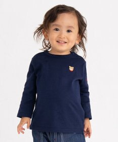 MIKI HOUSE HOT BISCUITS 【70-120cm】【Everyday Series】ワンポイント 長袖Tシャツ
