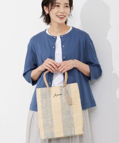 J.PRESS LADIES 【WEB限定・A4サイズ収納可】 マダガスカルラフィア トート バッグ