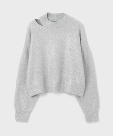 GRACE CONTINENTAL ラメフェザーニットトップ