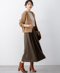 23区 【洗える】ウールミルドジャージー タック スカート