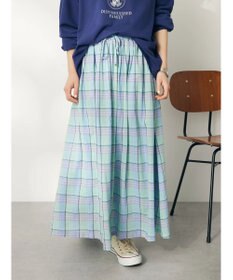 CRAFT STANDARD BOUTIQUE チェックギャザーロングスカート