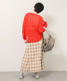 Green Parks イージーケアチェックボリュームスカート