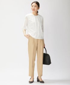 J.PRESS LADIES 【洗える・UVケア・速乾】OXIJEWELストレッチ テーパード パンツ