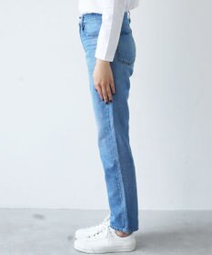 caqu FS linen tapered straight リネンテーパードストレートデニム
