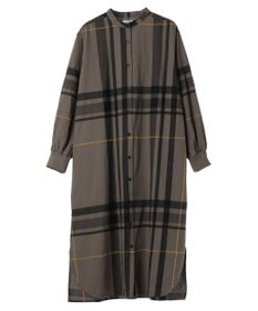 CRAFT STANDARD BOUTIQUE 先染めチェック（大）バンドカラー袖ＲＩＢ　ＯＰ