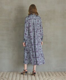 GRACE CONTINENTAL チェックプリントボウ付ワンピース