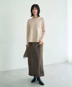 YECCA VECCA サテンフレアスカート