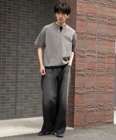 WEGO 【ユニセックス着用ITEM/MLサイズ展開】フェイクレイヤードキーネックT（SS）