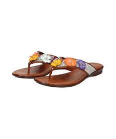 INTER-CHAUSSURES 【ITALIAN SHOEMAKERS】ビジューストラップフラワートングサンダル