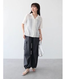 Green Parks レース開襟ブラウス