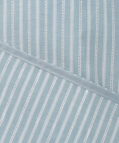 J.PRESS LADIES 【洗える】BEZ空羽ストライプ クルーネック V開き ブラウス