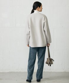 自由区 S 【SHIHOさん着用】ウールリバーノーカラー コート