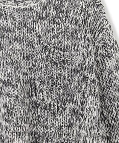 BEIGE， 【洗える・STORY 6月号掲載】THYME / クルーネックコットンメッシュニット