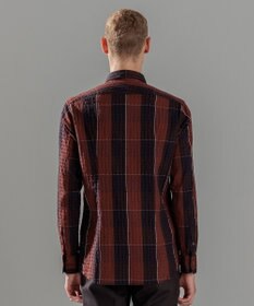 JOSEPH HOMME オーバーチェックジャガードストレッチ　レギュラーカラーシャツ