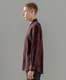 JOSEPH HOMME オーバーチェックジャガードストレッチ　レギュラーカラーシャツ