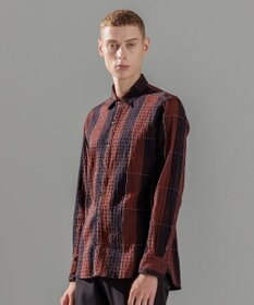 JOSEPH HOMME オーバーチェックジャガードストレッチ　レギュラーカラーシャツ