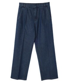 Green Parks ストレートタックデニムパンツ