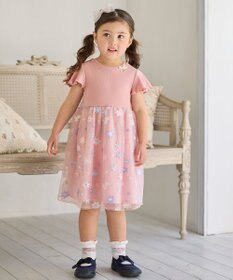 ANY KIDS 刺繍チュールワンピース