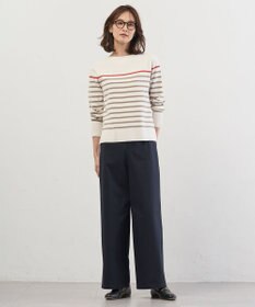 J.PRESS LADIES Rayon Stretch Border ニット