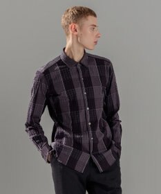 JOSEPH HOMME オーバーチェックジャガードストレッチ　レギュラーカラーシャツ