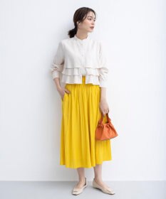 組曲 【WEB限定カラーあり】リヨセルシャーティング ティアードブラウス