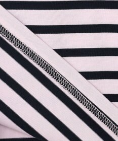 組曲 KIDS 【110-140㎝】フラワー刺繍ボーダー Tシャツ