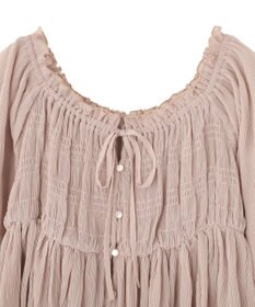 earth music&ecology 【2WAY】シャーリングフリルオフショルブラウス