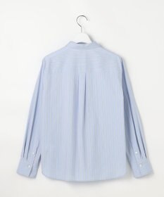 J.PRESS LADIES BEZコットンナイロン ストライプ シャツカラー ブラウス