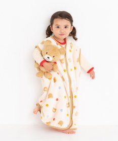 MIKI HOUSE HOT BISCUITS 総柄 フリーススリーパー