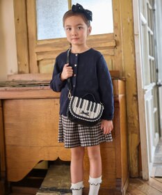 ANY KIDS リボン ジャガード カーディガン